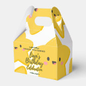 Yellow Playful star Birthday celebration フェイバーボックス (裏面サイド)