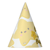 Yellow playful star Customizable Birthday パーティーハット (左)