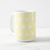 Yellow Poka Dots コーヒーマグカップ (正面左)