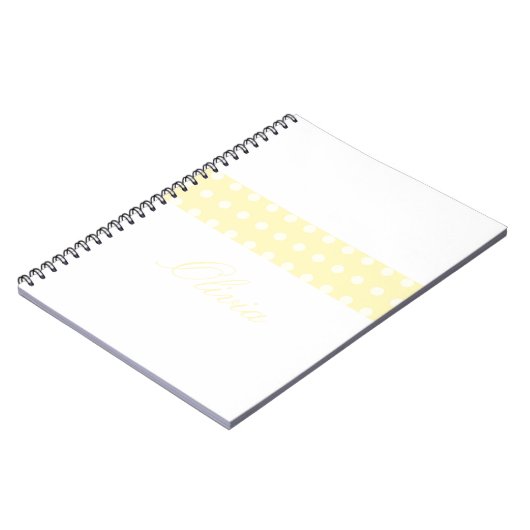 Yellow Poka Dots ノートブック (左側)