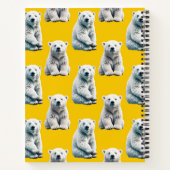 Yellow Polar Bear Pattern Design  ノートブック (裏面)