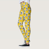 Yellow Polar Bear Pattern Design  レギンス (左)