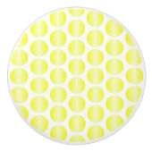 Yellow Polka Dot Design セラミックノブ (正面)