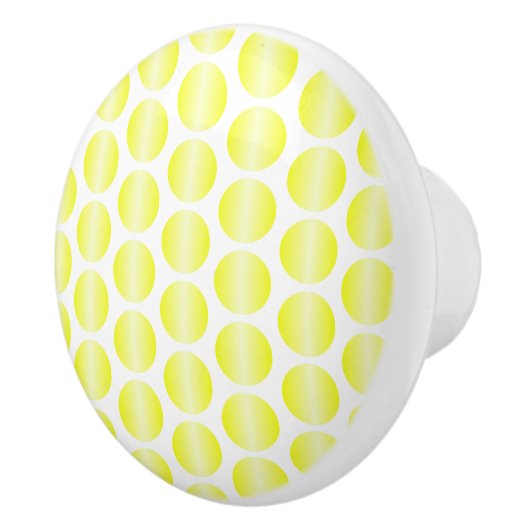 Yellow Polka Dot Design セラミックノブ (右)