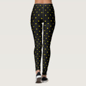 Yellow Polka Dot on Black Leggings レギンス (裏面)