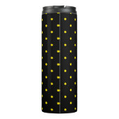 Yellow Polka Dot on Black Thermal Tumbler タンブラー (裏面)