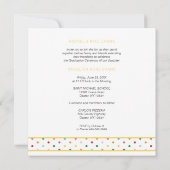 Yellow Polka Dots Funny Graduate Photo Graduation  案内状 (裏面)