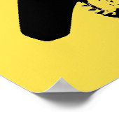 Yellow Pop Art Motocross Motorcyle Sport ポスター (角)