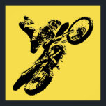 Yellow Pop Art Motocross Motorcyle Sport ポスター<br><div class="desc">Sport Themed Digitally Edited Art - Motocross Poster Print - College Pop Art - Computer Images - The only way to do great work is to love what you do.</div>
