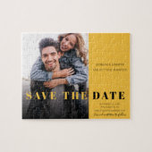Yellow Pop Save the Date  ジグソーパズル (横)