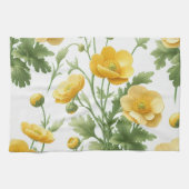 Yellow Poppies kitchen towel キッチンタオル (横)