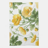 Yellow Poppies kitchen towel キッチンタオル (縦)
