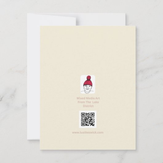 Yellow Poppies Wildflowers Greetings Card (裏面)