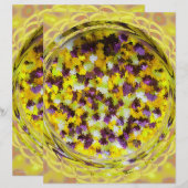 Yellow Potpourri Scrapbook Paper 2-Sided Page (正面/裏面)