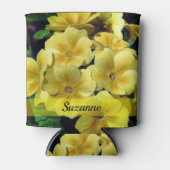 Yellow Primrose Flowers Personalized  缶クーラー (正面)