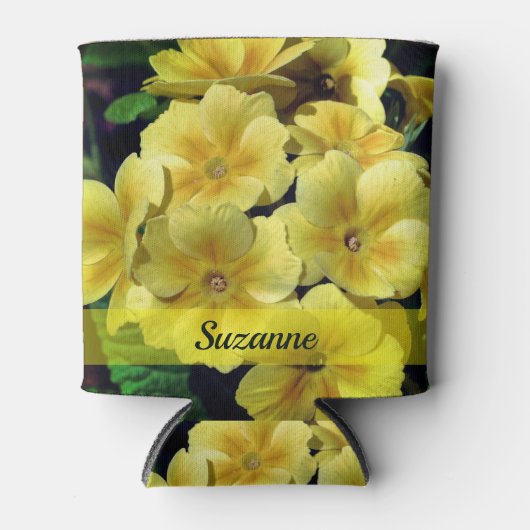 Yellow Primrose Flowers Personalized 缶クーラー (正面)