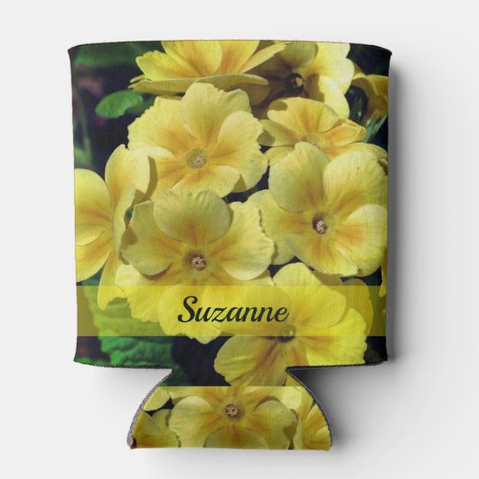 Yellow Primrose Flowers Personalized  缶クーラー (裏面)