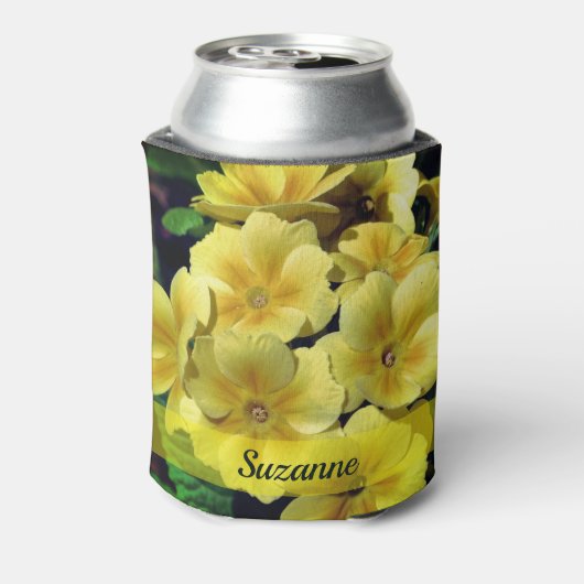 Yellow Primrose Flowers Personalized  缶クーラー (缶裏面)