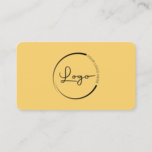 Yellow Professional Logo QR Code  名刺 (裏面)