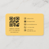 Yellow Professional Logo QR Code 名刺 (正面)