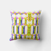 Yellow Purple Blossoms Mirror Design  Decorator  クッション (裏面)