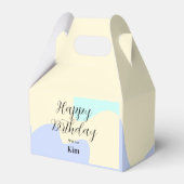 Yellow purple green happy birthday abstract pastel フェイバーボックス (裏面サイド)