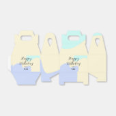 Yellow purple green happy birthday abstract pastel フェイバーボックス (折り畳みなし)