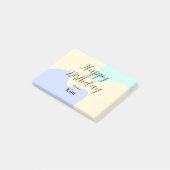 Yellow purple green happy birthday abstract pastel ポストイット (アングル)