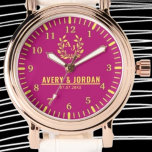 Yellow Purple vintage monogram 腕時計<br><div class="desc">Yellow Purple vintage monogram Watch</div>