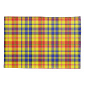 Yellow Red Blue Plaid Tartan Design  枕カバー (裏面)