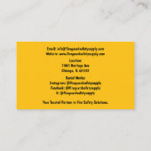 Yellow Red Fire Extinguisher Fire Safety   名刺 (裏面)