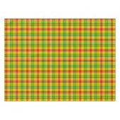 Yellow Red Green Plaid Tartan Design  テーブルクロス (正面(横))