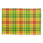 Yellow Red Green Plaid Tartan Design  枕カバー (裏面)