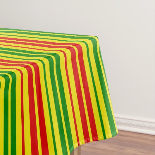 Yellow Red Green Stripes Pattern   テーブルクロス (インサイチュ)