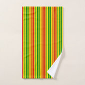 Yellow Red Green Stripes Pattern   バスタオルセット (ハンドタオル)