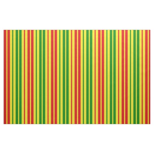 Yellow Red Green Stripes Pattern   ファブリック (ファットクウォーター)