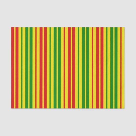 Yellow Red Green Stripes Pattern   薄葉紙 (正面)