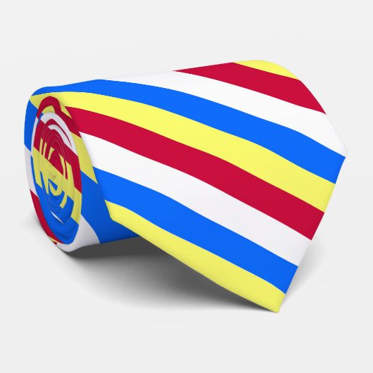 Yellow, Red, White and Blue Stripes ネクタイ (ロール)