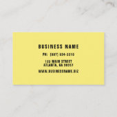 Yellow Registered Dietitian With Apple 名刺 (裏面)