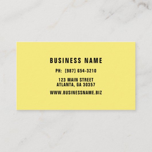 Yellow Registered Dietitian With Apple 名刺 (裏面)