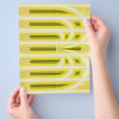 Yellow Retro Cathedral Bulk Scrapbook Paper Pages チラシ (手)