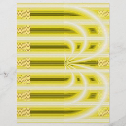 Yellow Retro Cathedral Scrapbook Paper 2-Sided Pag (正面)