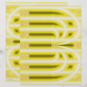 Yellow Retro Cathedral Scrapbook Paper 2-Sided Pag (正面/裏面)