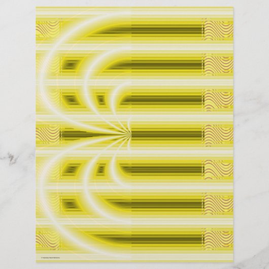 Yellow Retro Cathedral Scrapbook Paper 2-Sided Pag (裏面)