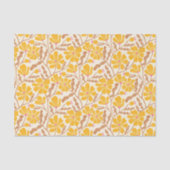 Yellow Retro Floral Pattern 薄葉紙 (正面)