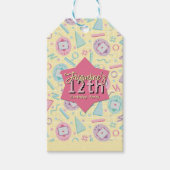 Yellow Retro Gaming Virtual Pet Birthday ギフトタグ (正面)