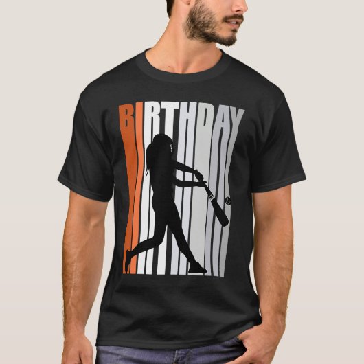 Yellow Retro Softball Baseball Base Run Girls Teen Tシャツ (正面)