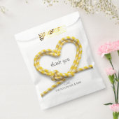 Yellow Rope Heart Rock Climbing Party Thank You フェイバーバッグ (封をした状態)