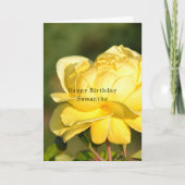 Yellow Rose Birthday (photography by me) カード (正面)