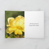 Yellow Rose Birthday (photography by me) カード (内部)